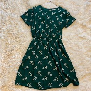 Green Anchor Dress